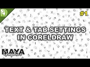 Easy way to learn coreldraw | Text settings in coreldraw | Tab settings in coreldraw