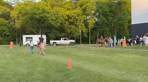 Great news! Whispering Horse Farm will be at the drive-in tonight (Saturday) giving rides to our patrons in front of Screen 1 from 6:30 to 8:45 pm. $5.00 per ride. | Becky's Drive-In