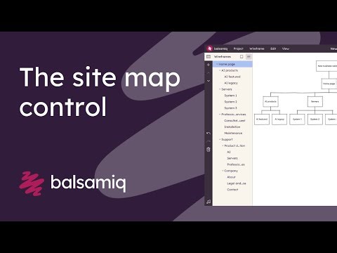How to use the site map control in Balsamiq