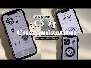How to customize iPhone| black & white theme 🖤| Aesthetic widgets, wallpapers & cute app icons