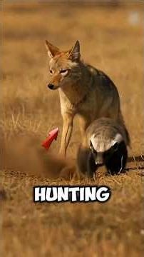 Never Seen Before: Honey Badger and Coyote Hunting Together! 😱