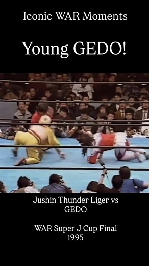 Aye okay, so I’m feeling a bit bad for hating on Gedo rather than waiting to find out why Goto dropped the belt to ZSJ! So, a wee apology courtesy of Wrestle Association-R, Gedo facing the GOAT of the Juniors; Jushin Thunder Liger in the final of the Super J Cup. And yes, at one time Gedo had magnificent bleach blonde hair. - #wrestling #follow #prowrestling #reels #fyp #wrestler #share #puroresu #trendingreels #classic #matches #supejcup #wrestle #jushinliger #gedo #njpw #newjapan #90s #trendin