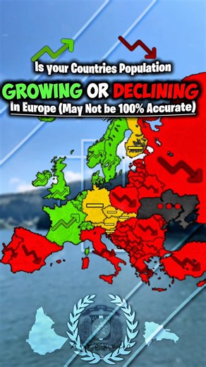Is your country population growing or declining 📈📉 #historyexplained #europe #trending #ancients