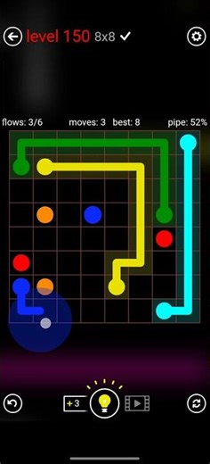 FLOW FREE MANIAS 8x8 LEVEL 150 COMPLETE SOLUTION #android #games #level #flowfree #solution #iso