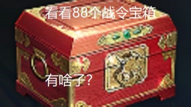 看看88个战令宝箱有啥子