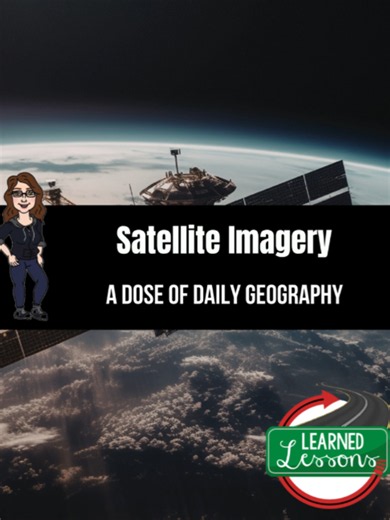 Day 30: Satellite Imagery Geography Lesson Some of the most powerful maps aren’t drawn by people—they’re taken from space! Satellite imagery gives us real-time views of Earth from above, helping scientists, geographers, and governments track weather, natural disasters, population growth, and environmental change. 💡 Real Life: Every weather forecast, GPS map update, hurricane tracker, and wildfire image depends on satellite technology. Did You Know? Satellites orbiting Earth can capture images o