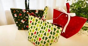 Patterned Holiday Gift Bag DIY Tutorial