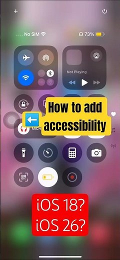 How to Add accessibility in IOS 16 to 26(easy short guide)