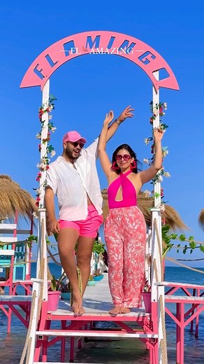 FL🦩AMAZING✨ #flamingocoucoubeach #tunisa #sun #sea #summer #summervibes #summertime | Flamingo Coucou Beach