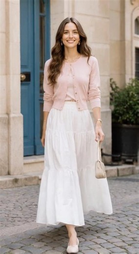5060여성 화이트 스커트 하나면 여름 코디 끝 | Easy Summer White Skirt