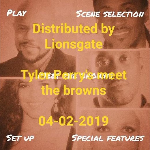 Tyler Perry's meet the browns (4k/ultra hd, 2022) - DVD menu