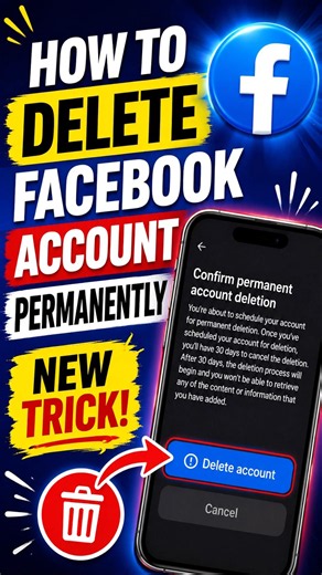 How to delete facebook permanently in 2026 #shorts #facebook