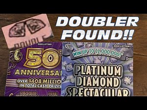 💎PLATINUM DIAMOND SPECTACULAR!!💎 50th ANNIVERSARY!!💎 OHIO LOTTERY SCRATCH OFFS!!💎