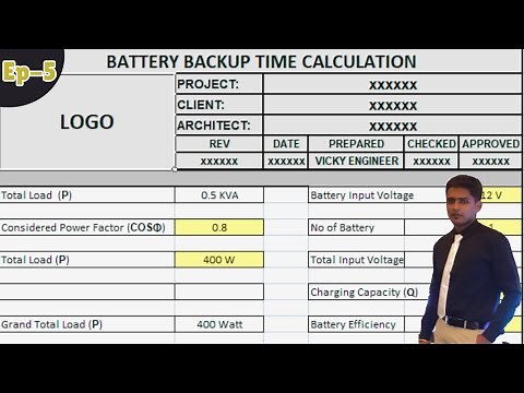 UPS Battery Backup Time Calculation | Maximum Discharge Current, Ah Rating & Battery Run Time