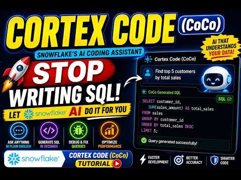 CORTEX CODE (CoCo): Stop Writing SQL! Let Snowflake AI Do It for You #CortexCode#CoCo#SnowflakeAI#AI