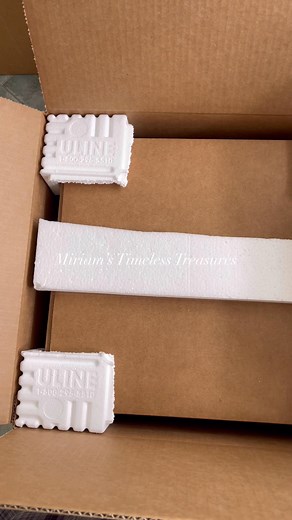 Example of how I double box my glass. The foam corners are pricey but they eliminate the use of so many peanuts. Additionally, I can use a smaller box size, saving the buyers money in shipping costs. It saves a lot of time in packing too. #miriamstimelesstreasures #TimeSaver #safepackaging #tipsandtricks #GlassPackaging | Miriam's Timeless Treasures