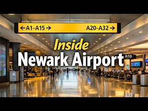 Newark Airport Terminal A Concourse Walk | Gates A1–A32 (4K)