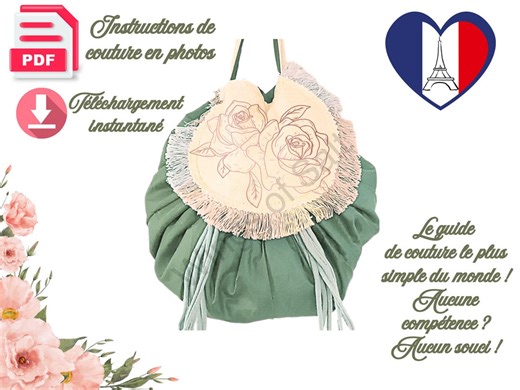 Sac à Cordon Débutant PDF Instructions Couture Photo Maquillage Voyage Jouet - Etsy