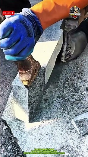 Manual Stone Shaping and Carving Using Chisel and Hammer #HandTools