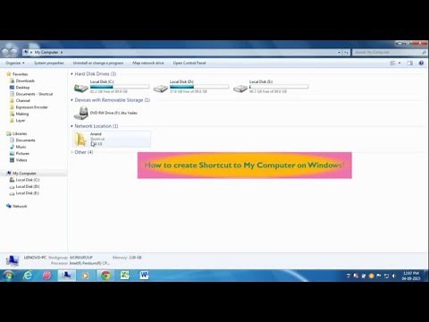 How to Create Shortcut to My Computer on Windows