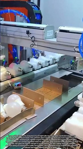 Round Light Bulb Manufacturing Process Inside a High Precision Factory