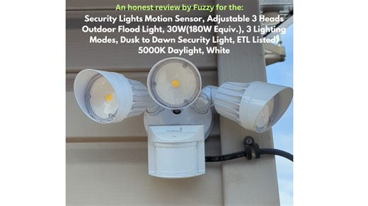 Watch LED Security Light with Motion Sensor, 3 Head Dusk to Dawn on Amazon Live