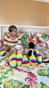 Dog Mom Goes Viral for Reading Her Dogs a Heartfelt Bedtime Story in Matching Rainbow Pajamas