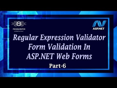 06 | Regular Expression Validator In ASP.NET Web Forms | Form Validation | ASP.NET (Hindi/Urdu)