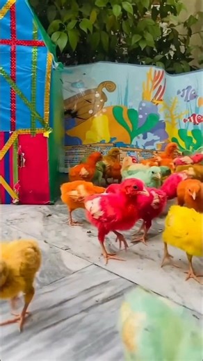 Cute Colourful Chicken Chicks 🐥
