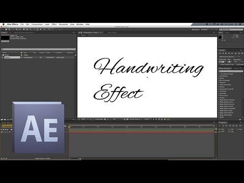 Easy Animated Handwriting in After Effects CS6