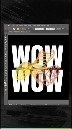 WOW Text Effect in Adobe Illustrator | Clean Typography Design Tutorial 🔥