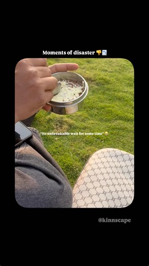 Kinn on Instagram: "Still learning guys!!! 😮‍💨 Next kya banauuuu 😆 ~ He ate the entire thing guys!! Green flag indeed(it tasted mid😭) he didn’t complain hehe.. He did gave me suggestions to improve 🤐🤣 ~ (Cooking funny relatable recipes comedy learning mess cake dubai kunafa cake pastry birthdaymonth )"