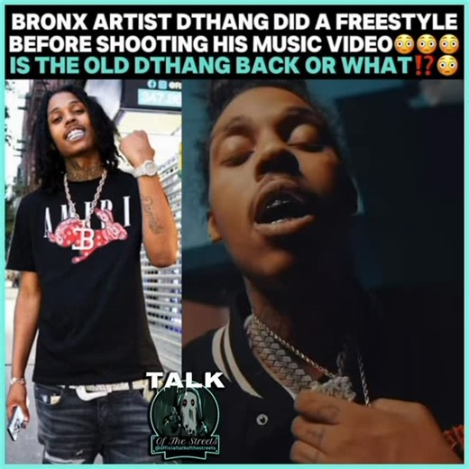 Official Talk Of The Streets LLC on Instagram: "Bronx Rapper @DthangRacks Dropped A Calm Lil Freestyle For His Fans Before Shooting His Music Video😳😳😳Is The Old DThang Back Or What⁉️👀Is He Going To Save NY Drill⁉️👀"
