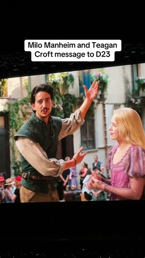 Milo Manheim and Teagan Croft message to D23 #tangled #d23 #milomanheim #teagancroft