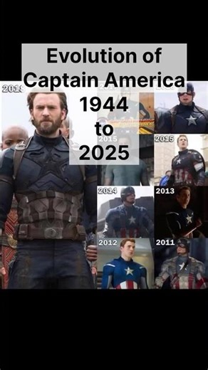 Evolution of captain america from 1944 - 2025 |Avengers| Marvels | #marvel #avengers #captainamerica