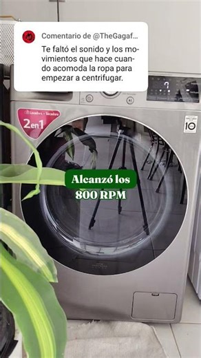 Inicio del centrifugado en la lavadora secadora LG | #asmr