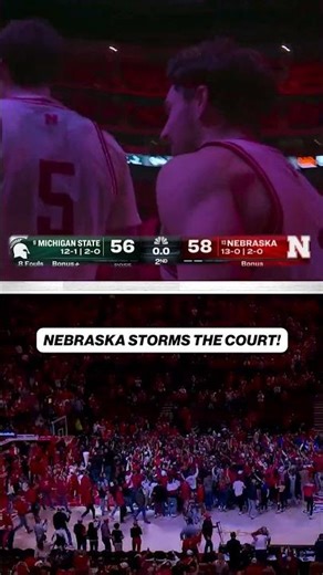 Statement WIN by Nebraska 🔥😤 #msu #basketball