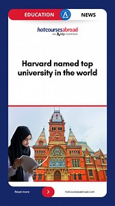 NEWS: Harvard named top university in the world 📰 All the latest global education news and more is on our site: bit.ly/3ueuGSA #studyabroad #studyinusa #internationalstudents #studentlife #universityrankings | IDP Hotcourses Abroad