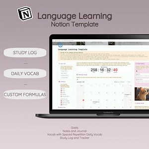 Notion Language Learning Template: Study Tracker (digital Download) - Etsy Australia