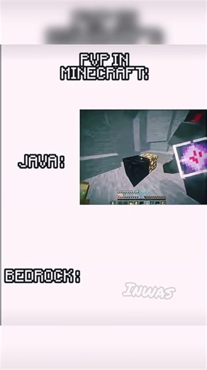 Java vs bedrock pvp 🥹💔✌️ #minecraft #minecraftshorts #minecraftbedrockediton #minecraftjavaedition