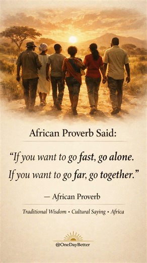 Go Alone to Be Fast, Go Together to Go Far #quotes #AfricanProverb #teamwork #motivation #shorts