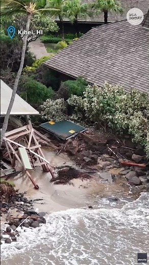 Severe flooding hits Maui. Drone video shows the damage.