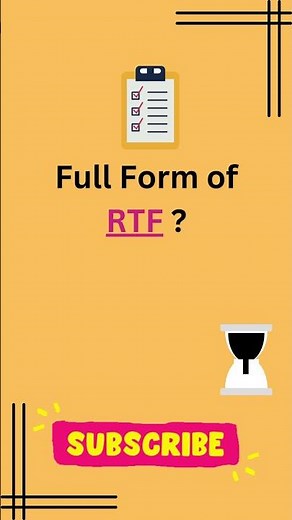 Full form of RTF ll RTF ka full form ll Rich Text Format