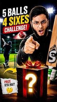 Can I hit 🏏 4 SIXES in 5 Balls? | Day 10 Hard Challenge | #shorts #challenge #minivlogs