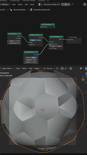 Create This Using Only Geometry Nodes #shorts