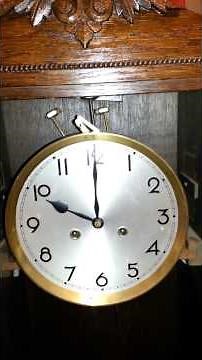 Rare Antique Art Deco Period German Gustav Becker Westminster Chime Wall Clock, Circa 1910-30.