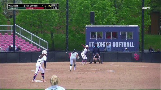 B6 | 6-3 St. John'sLondon Slade's 2 RBI triple plates Madison Konopka and Jess Bianco in the bottom of the sixth 💥#RedStorm