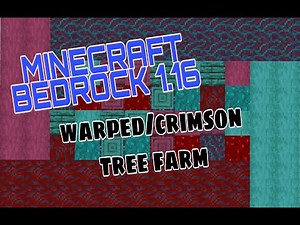 Minecraft bedrock fully automatic crimson/warped tree farm