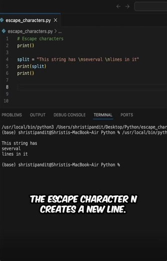 Escape Characters in Python
