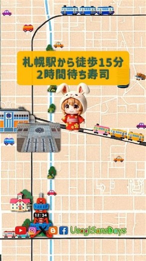 札幌駅から徒歩15分 2時間待ち寿司